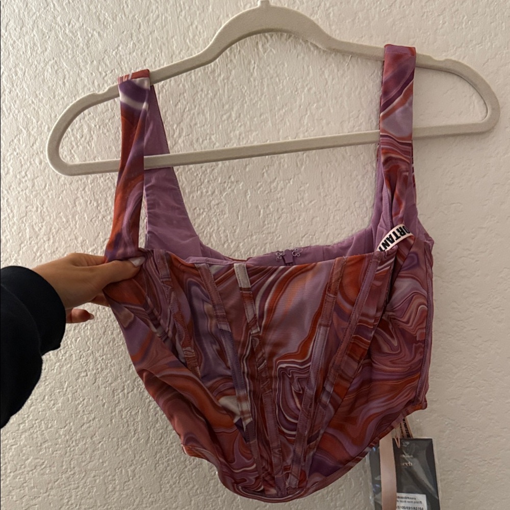 House of CB Swirl Pattern Corset Top